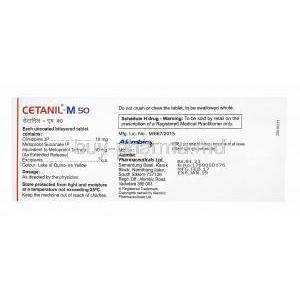 Cetanil-M, Cilnidipine and Metoprolol Succinate manufacturer