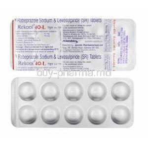 Rekool-L, Levosulpiride and Rabeprazole 40mg tablets