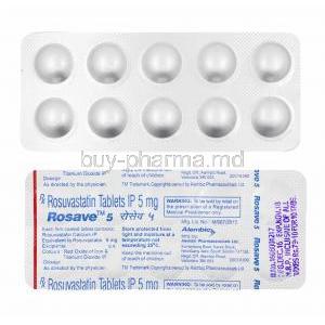 Rosave, Rosuvastatin 5mg tablets