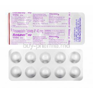 Rosave, Rosuvastatin 40mg tablets
