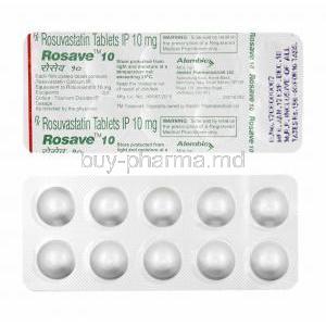 Rosave, Rosuvastatin 10mg tablets