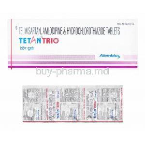 Tetan Trio, Telmisartan/ Amlodipine/ Hydrochlorothiazide