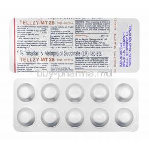 Tellzy-MT, Telmisartan and Metoprolol Succinate 25mg tablets