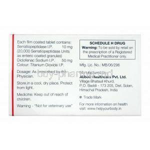 Biozobid, Diclofenac and Serratiopeptidase manufacturer