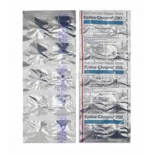 Epilex Chrono, Sodium Valproate and Valproic Acid 200mg tablets