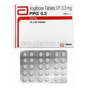 PPG, Voglibose 0.3mg box and tablets