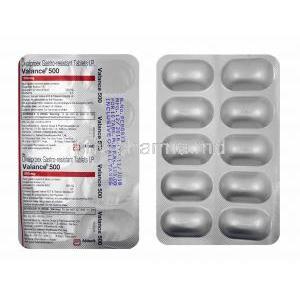 Valance, Divalproex  500mg tablets