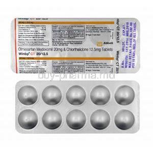 Winbp CT, Olmesartan 20mg and Chlorthalidone 12.5mg tablets
