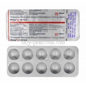 Winbp CT, Olmesartan 40mg and Chlorthalidone 12.5mg tablets