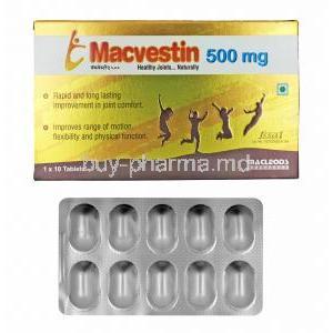 Macvestin, Univestin box and tablets
