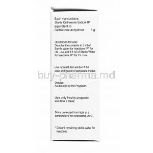 Maczone Injection, Ceftriaxone directions for use