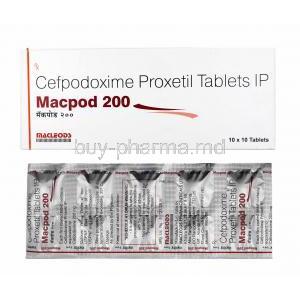 Macpod, 200mg box and tablets
