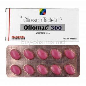 Oflomac, Ofloxacin 300mg box and tablets