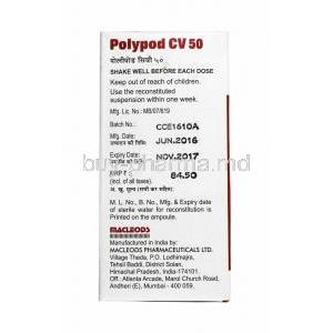 Polypod CV Dry Syrup,  Cefpodoxime and Clavulanic Acid manufacturer