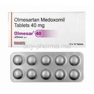Olmesar, Olmesartan 40mg box and tablets