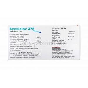 Sensiclav, Amoxicillin and Clavulanic Acid manufacturer
