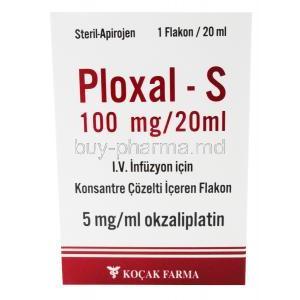 Ploxal-S, Oxaliplatin,20ml Vial 100 mg, 1x20 ml, IV vial, box