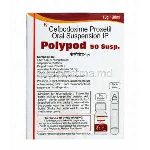 Polypod Oral Suspension, Cefpodoxime 30ml composition