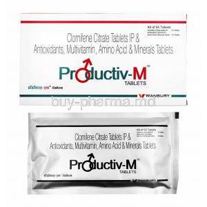 Productiv-M, Clomiphene/ Antioxidants/ Multivitamin/ Amino Acid/ Minerals