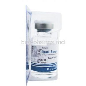 Ploxal-S, Oxaliplatin, 10ml Vial 50 mg, 1x10 ml, IV vial, vial packaging side presentation
