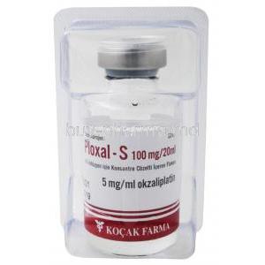 Ploxal-S, Oxaliplatin,20ml Vial 100 mg, 1x20 ml, IV vial, vial packaging presentation