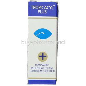 Tropicacyl Plus,  Tropicamide/ Phenylephrine Hydrochloride 0.8%/ 5% 5 Ml Eye Drops Box