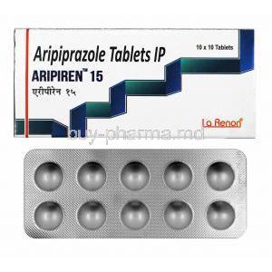 Aripiren, Aripiprazole 15mg box and tablets