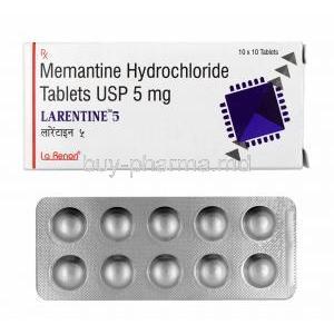 Larentine, Memantine 5mg box and tabelts