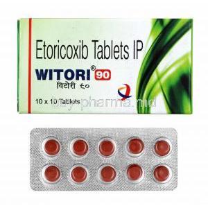 Witori, Etoricoxib 90mg box and tablets