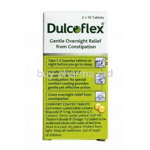 Dulcoflex, Bisacodyl direction for use