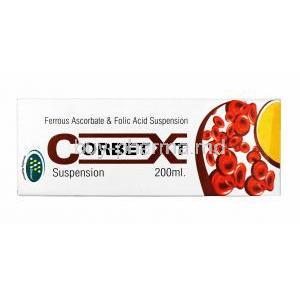 Corbet XTSuspension, Iron and Folic Acid box