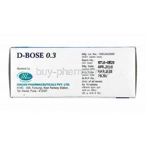 D-Bose, Voglibose 0.3mg box side