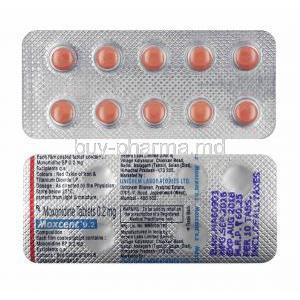 Moxcent, Moxonidine 0.2mg tablets