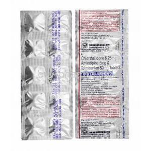 Tritelsar, Telmisartan 80mg, Amlodipine and Chlorthalidone tablets