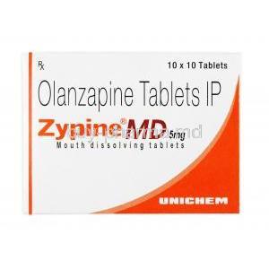 Zypine  MD, Olanzapine,5 mg, Tablet, box