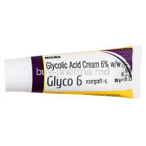Glyco 6, Glycolic Acid Cream 6%, 30g, tube front presentation