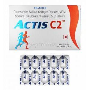 Actis C2, Sodium Hyaluronate/ Glucosamine/ Collagen Peptide/ Methyl Sulfonyl Methane/ Vitamin C/ Vitamin D
