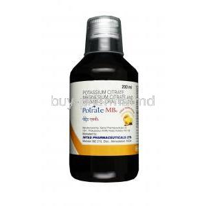 Potrate-MB6, Potassium 1100mg Magnesium 375mgVitamin B6 20mg, 200ml Oral Solution, Bottle