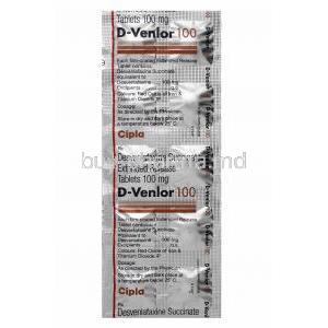 D-Venlor, Desvenlafaxine 100mg tablets