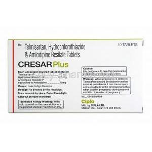 Cresar Plus, Telmisartan, Amlodipine and Hydrochlorothiazide composition