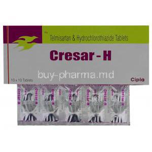 Cresar-H, Telmisartan 40mg and Hydrochlorothiazide 12.5mg