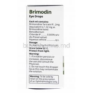 Brimodin Eye Drop, Brimonidine composition