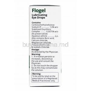 Flogel Eye Drop, Carboxymethylcellulose composition
