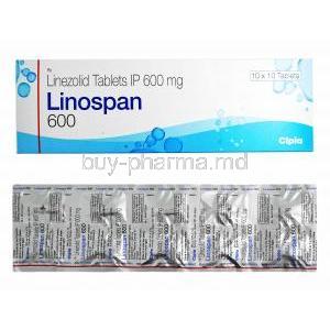 Linospan, Linezolid 600mg box and tablets