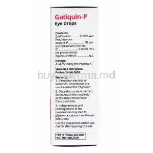 Gatiquin-P Eye Drops, Gatifloxacin and Prednisolone composition