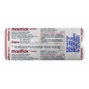 Moxiflox, Moxifloxacin tablets back