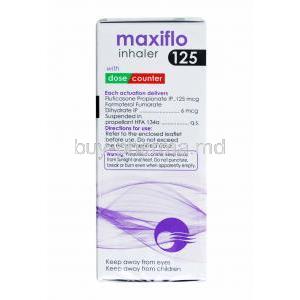Maxiflo Inhaler, Formoterol 6mcg and Fluticasone Propionate 125mcg composition