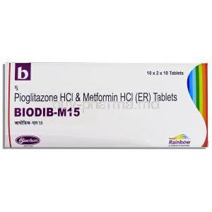 Biodib-M15,  Pioglitazone/  Metformin Box (Biochem)
