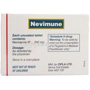 Nevimune, Generic  Viramune,  Nevirapine   Box Information