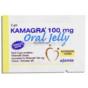 Kamagra, Sildenafil Citrate 100mg Oral Jelly 5gm